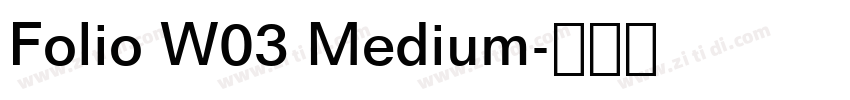 Folio W03 Medium字体转换